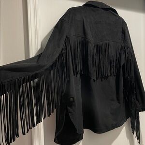 We The Free Black Fringe Women's Jacket